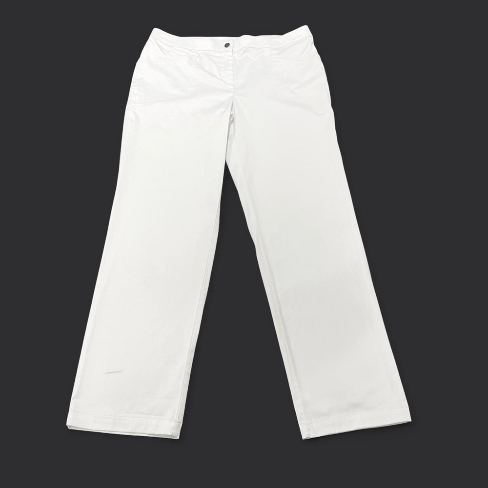 Chico's White Straight Leg Pants 1.5 Reg Size 10